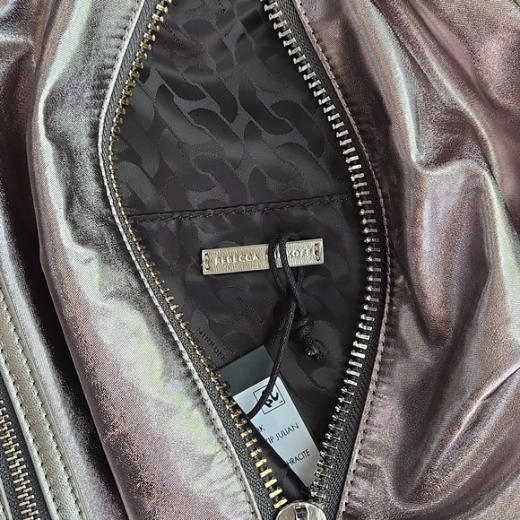 Rebecca Minkoff Nylon Medium Zip Julian Backpack Anthrocite, NWT, City Chic Edgy main image 4